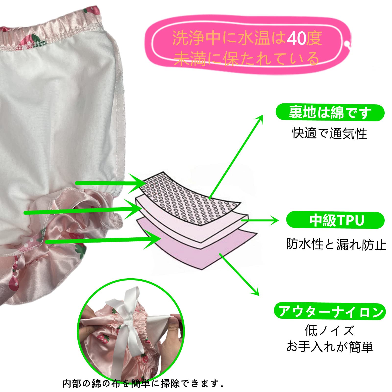 Amazon | 大人用おむつカバー 失禁用PVCおむつカバー 漏れ防止 再利用